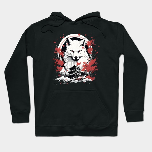 Japanese Fox Hoodie by ygxyz